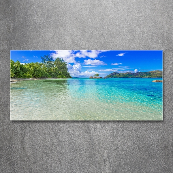 Quadro vetro Spiaggia delle Seychelles