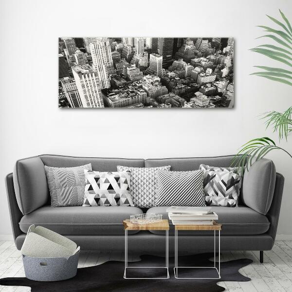 Quadro su vetro Vista a volo d'uccello di New York