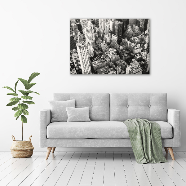 Quadro su vetro Vista a volo d'uccello di New York