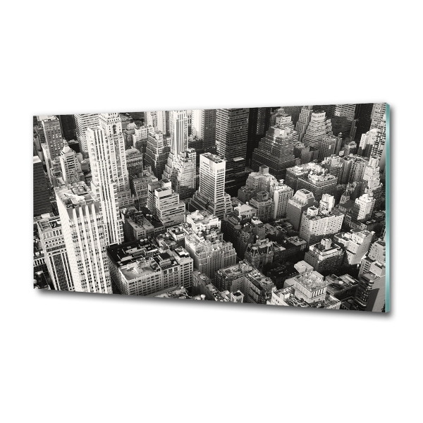 Quadro su vetro Vista a volo d'uccello di New York