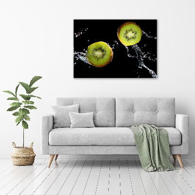 Quadro su vetro Kiwi e acqua