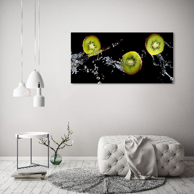 Quadro su vetro Kiwi e acqua
