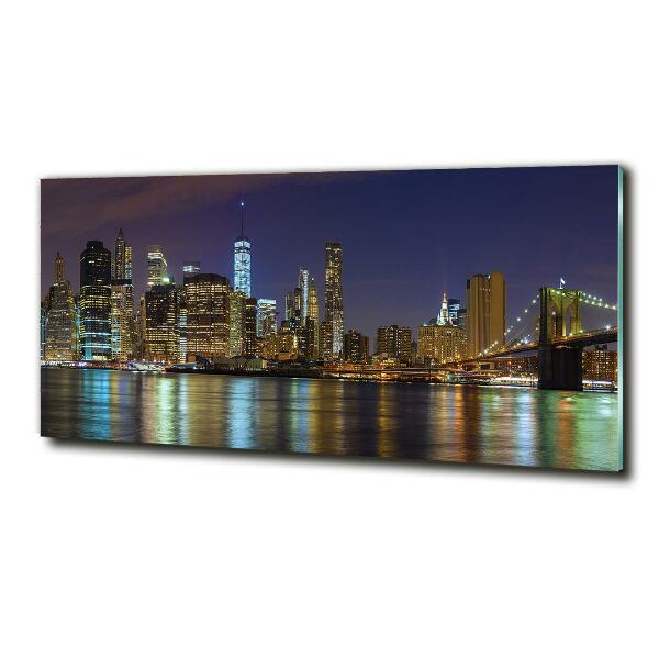 Quadro vetro Manhattan di notte