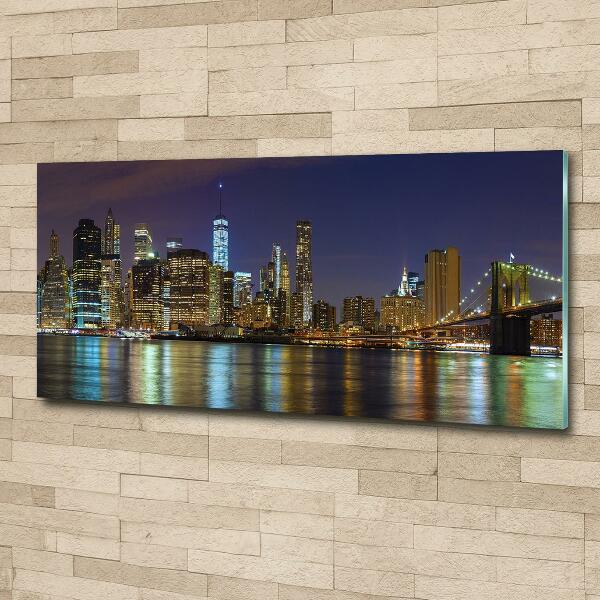 Quadro vetro Manhattan di notte