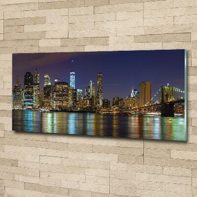 Quadro vetro Manhattan di notte