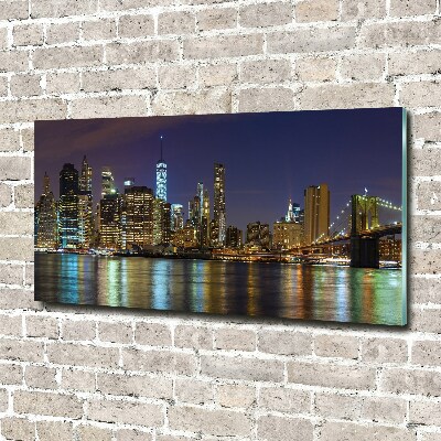Quadro vetro Manhattan di notte