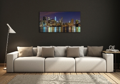 Quadro vetro Manhattan di notte