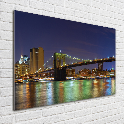 Quadro vetro Manhattan di notte