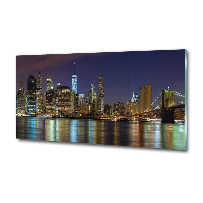 Quadro vetro Manhattan di notte
