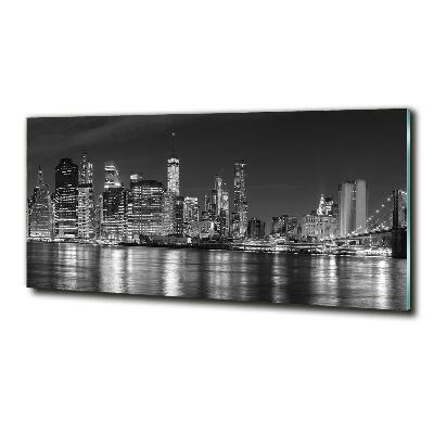 Quadro su vetro Manhattan di notte