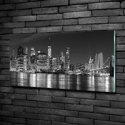 Quadro su vetro Manhattan di notte