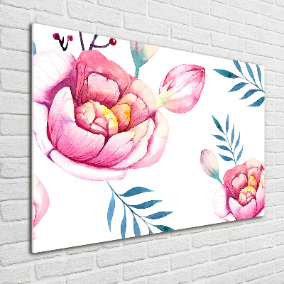 Quadro vetro Motivo floreale