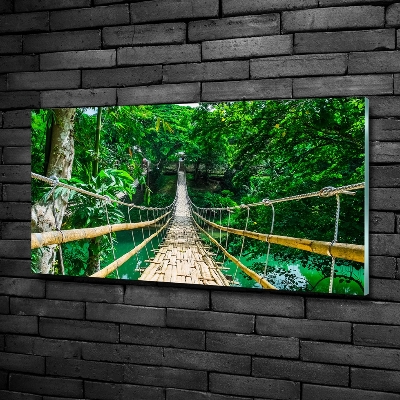 Quadro su vetro Ponte nella foresta tropicale
