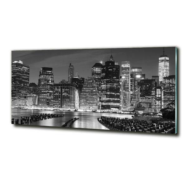 Quadro vetro Manhattan di notte