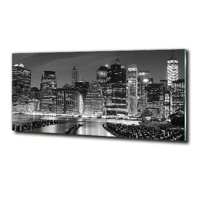 Quadro vetro Manhattan di notte