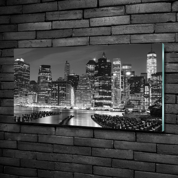 Quadro vetro Manhattan di notte