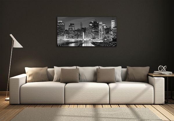 Quadro vetro Manhattan di notte