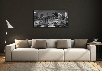 Quadro vetro Manhattan di notte