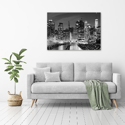 Quadro vetro Manhattan di notte