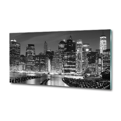 Quadro vetro Manhattan di notte