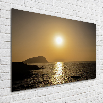 Quadro vetro Mare al tramonto