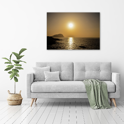 Quadro vetro Mare al tramonto