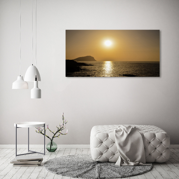 Quadro vetro Mare al tramonto