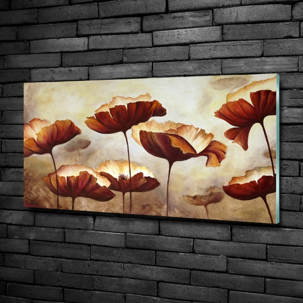 Quadro vetro Papaveri