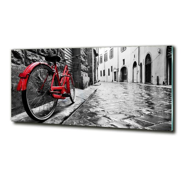 Quadro vetro Bicicletta rossa