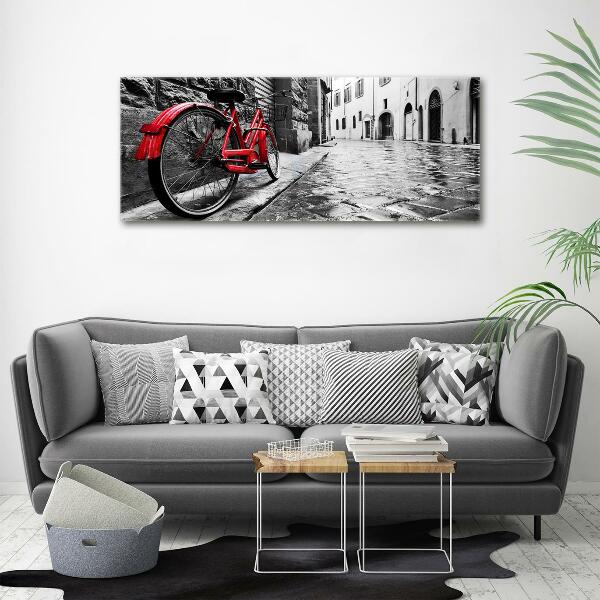 Quadro vetro Bicicletta rossa
