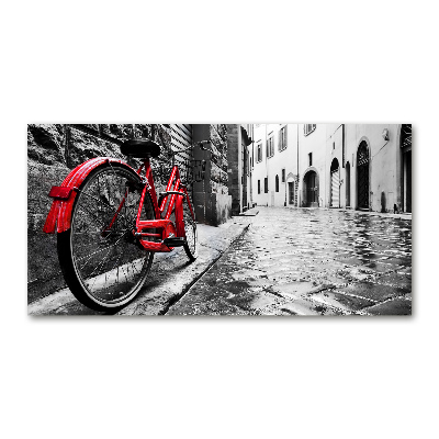 Quadro vetro Bicicletta rossa
