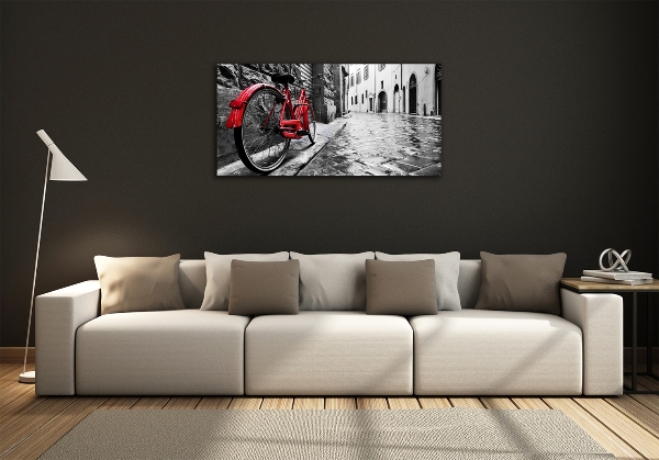 Quadro vetro Bicicletta rossa