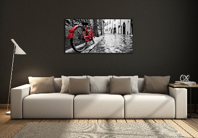 Quadro vetro Bicicletta rossa