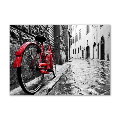 Quadro vetro Bicicletta rossa