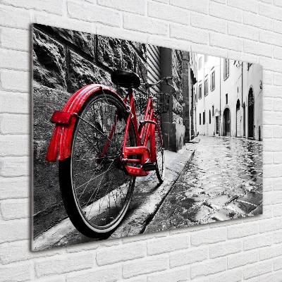 Quadro vetro Bicicletta rossa