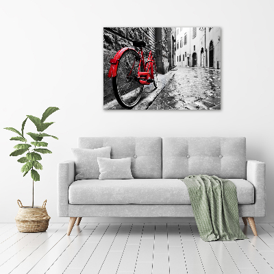 Quadro vetro Bicicletta rossa