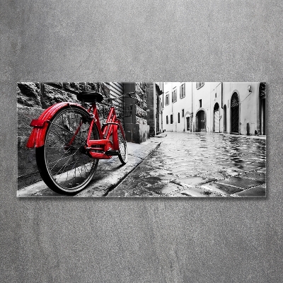 Quadro vetro Bicicletta rossa