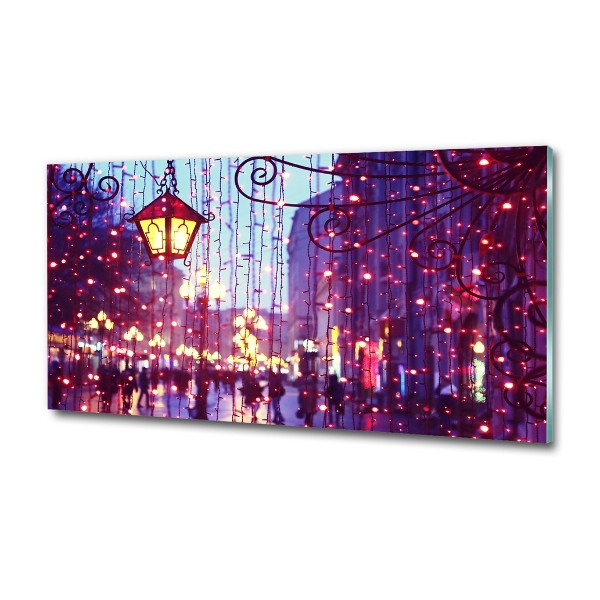 Quadro su vetro Luci in città