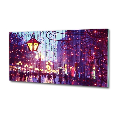 Quadro su vetro Luci in città