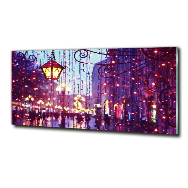 Quadro su vetro Luci in città
