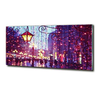 Quadro su vetro Luci in città