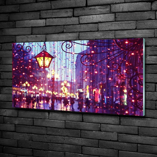 Quadro su vetro Luci in città