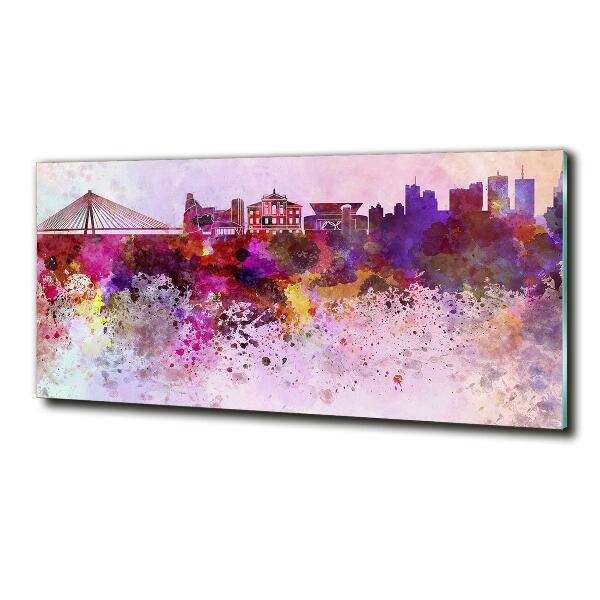 Quadro vetro Varsavia colorata