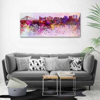 Quadro vetro Varsavia colorata