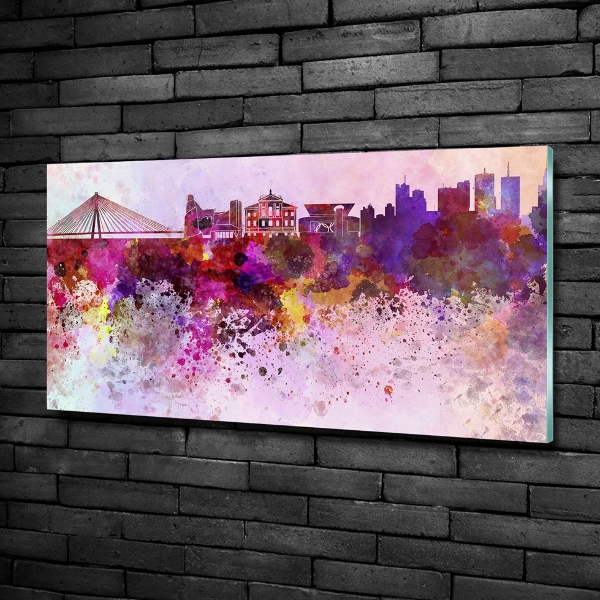 Quadro vetro Varsavia colorata