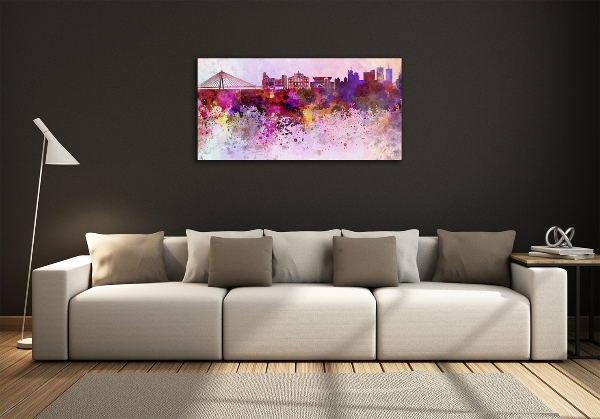 Quadro vetro Varsavia colorata