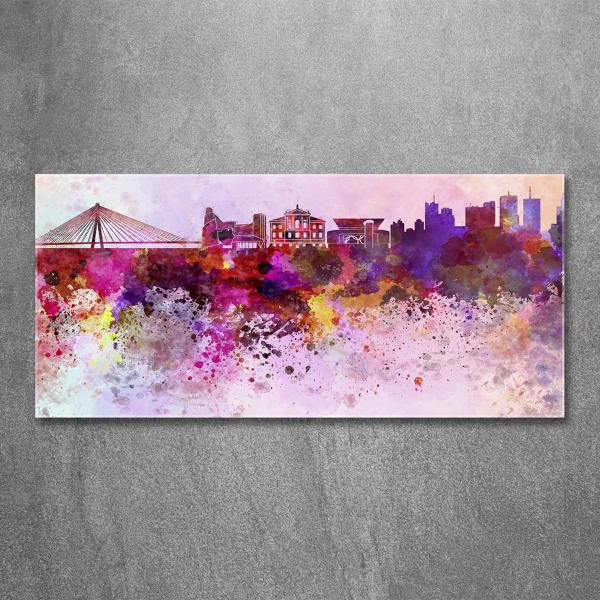 Quadro vetro Varsavia colorata