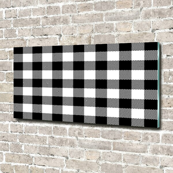 Quadro vetro A scacchi bianchi e neri