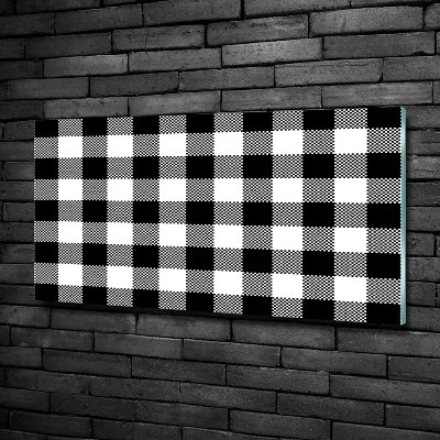 Quadro vetro A scacchi bianchi e neri