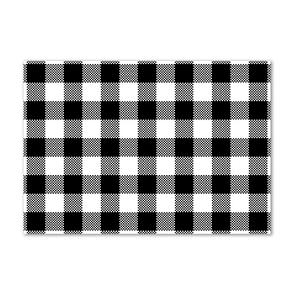 Quadro vetro A scacchi bianchi e neri